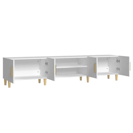 TV-skab hvid 180x31,5x40 cm konstrueret træ