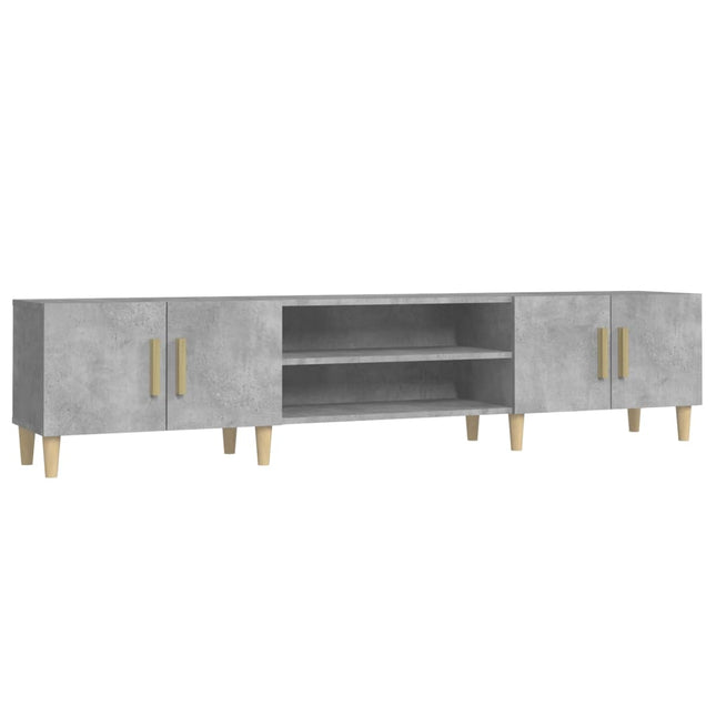 tv-bord 180x31,5x40 cm konstrueret træ betongrå