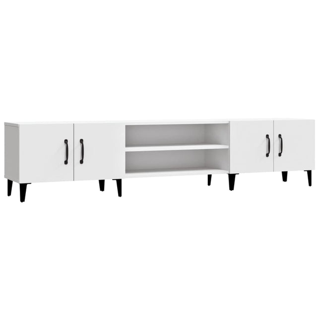 TV-skab hvid 180x31,5x40 cm konstrueret træ