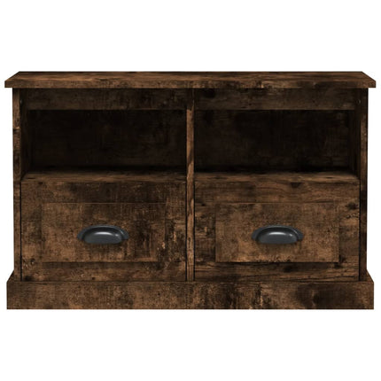 tv-bord 80x35x50 cm konstrueret træ røget egetræsfarve