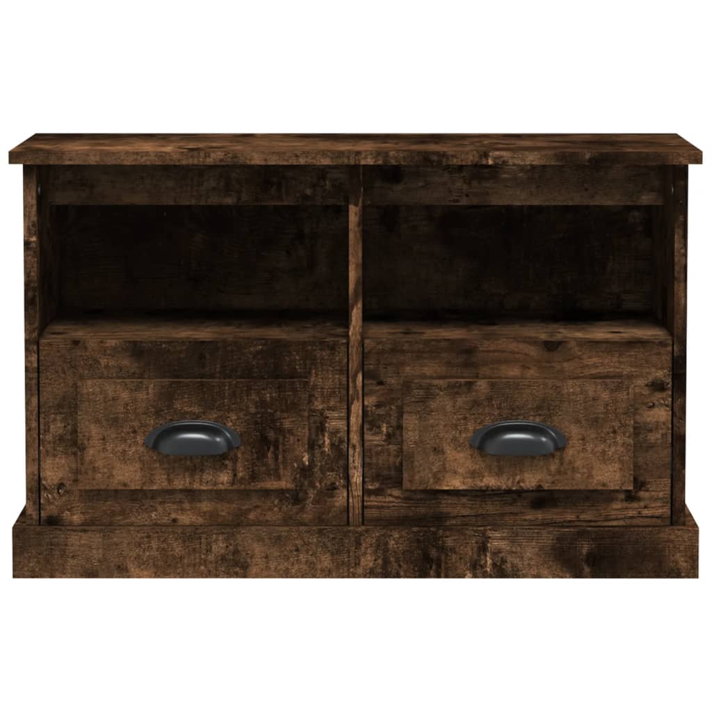 tv-bord 80x35x50 cm konstrueret træ røget egetræsfarve