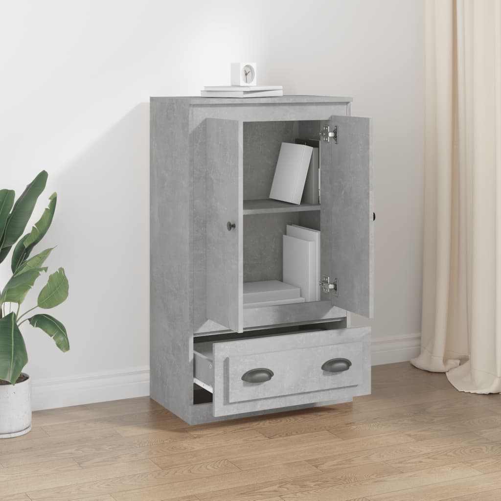 skænk 60x35,5x103,5 cm konstrueret træ betongrå