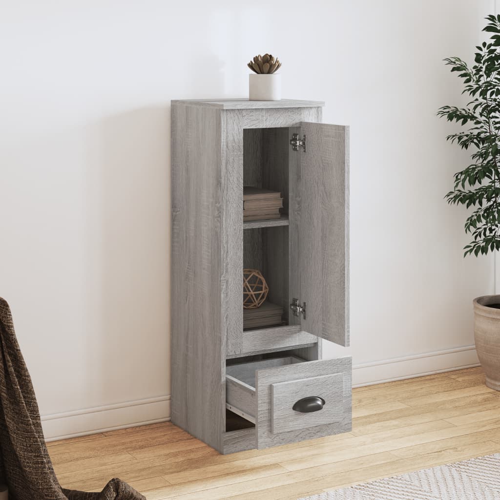 skab 36x35,5x103,5 cm konstrueret træ grå sonoma-eg