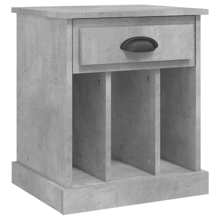 sengebord 43x36x50 cm betongrå