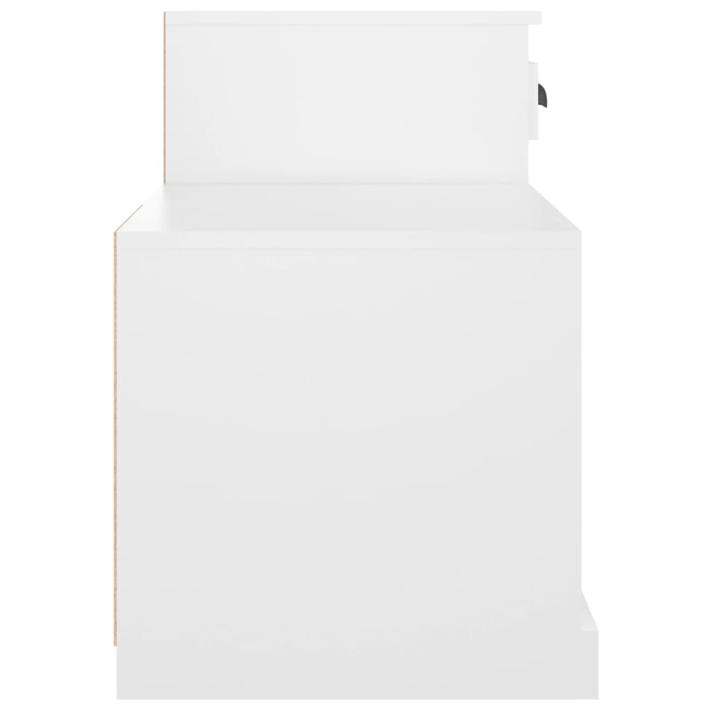 skoskab 100x42x60 cm konstrueret træ hvid