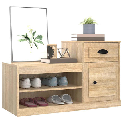 skoreol 100x42x60 cm konstrueret træ sonoma-eg
