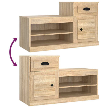 skoreol 100x42x60 cm konstrueret træ sonoma-eg