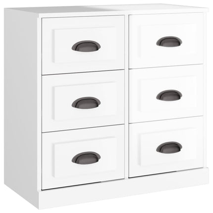 skænk 70x35,5x67,5 cm konstrueret træ hvid højglans