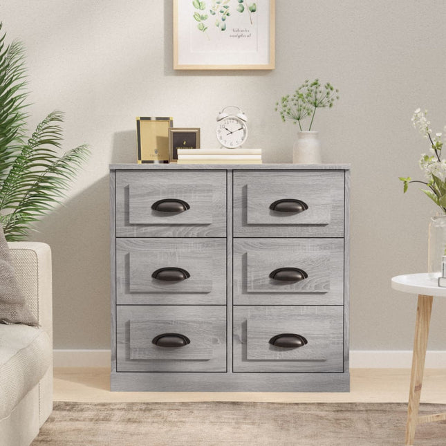 skænk 70x35,5x67,5 cm konstrueret træ grå sonoma-eg
