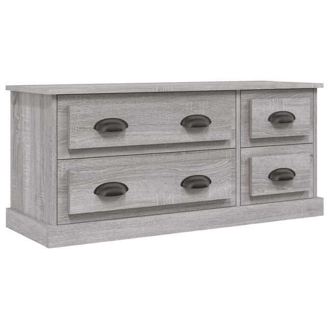 tv-bord 100x35,5x45 cm konstrueret træ grå sonoma-eg