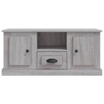 tv-bord 100x35,5x45 cm konstrueret træ grå sonoma-eg