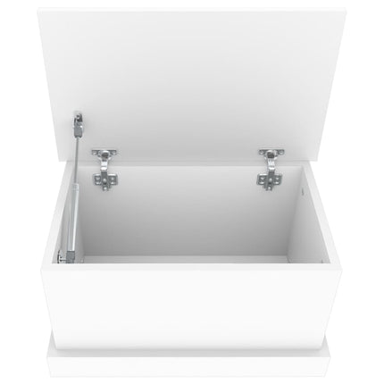 opbevaringskasse hvid 50x30x28 cm konstrueret træ