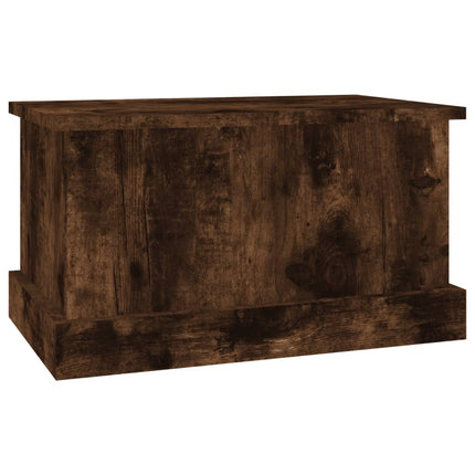 opbevaringskasse 50x30x28 cm konstrueret træ røget egetræsfarve