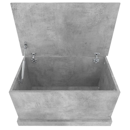 opbevaringskasse 70x40x38 cm konstrueret træ betongrå