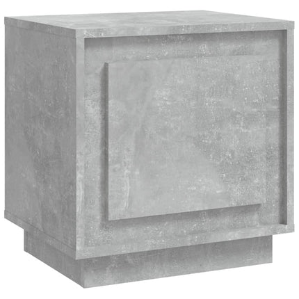 sengebord 44x35x45 cm konstrueret træ betongrå