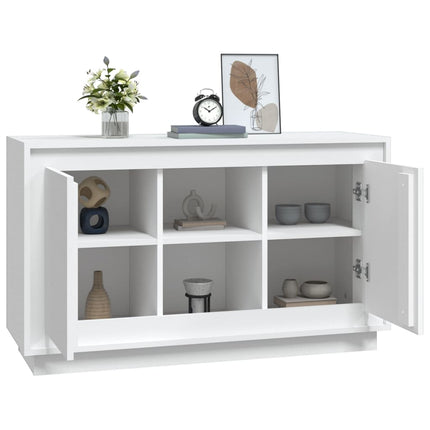 skænk 102x35x60 cm konstrueret træ hvid
