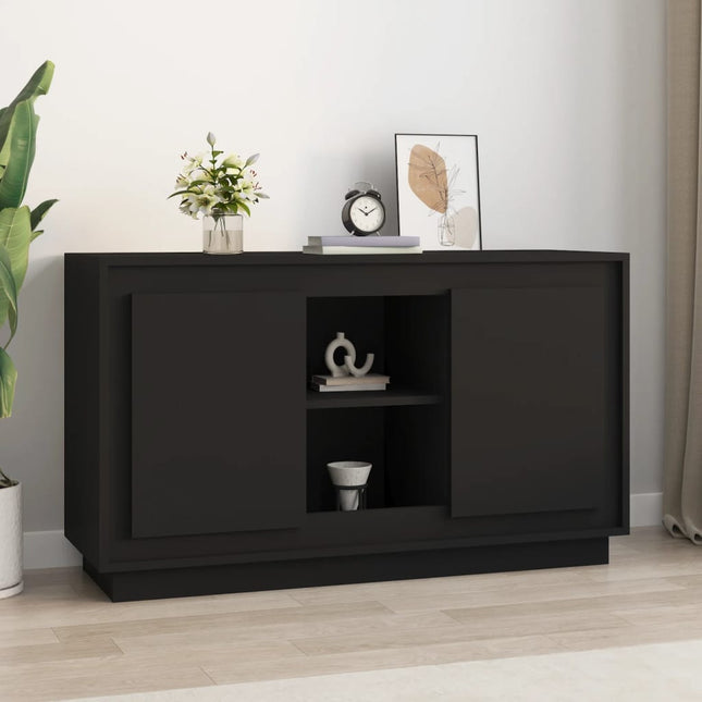 skænk 102x35x60 cm konstrueret træ sort