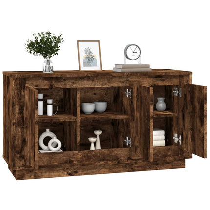 skænk 102x35x55 cm konstrueret træ røget egetræsfarve