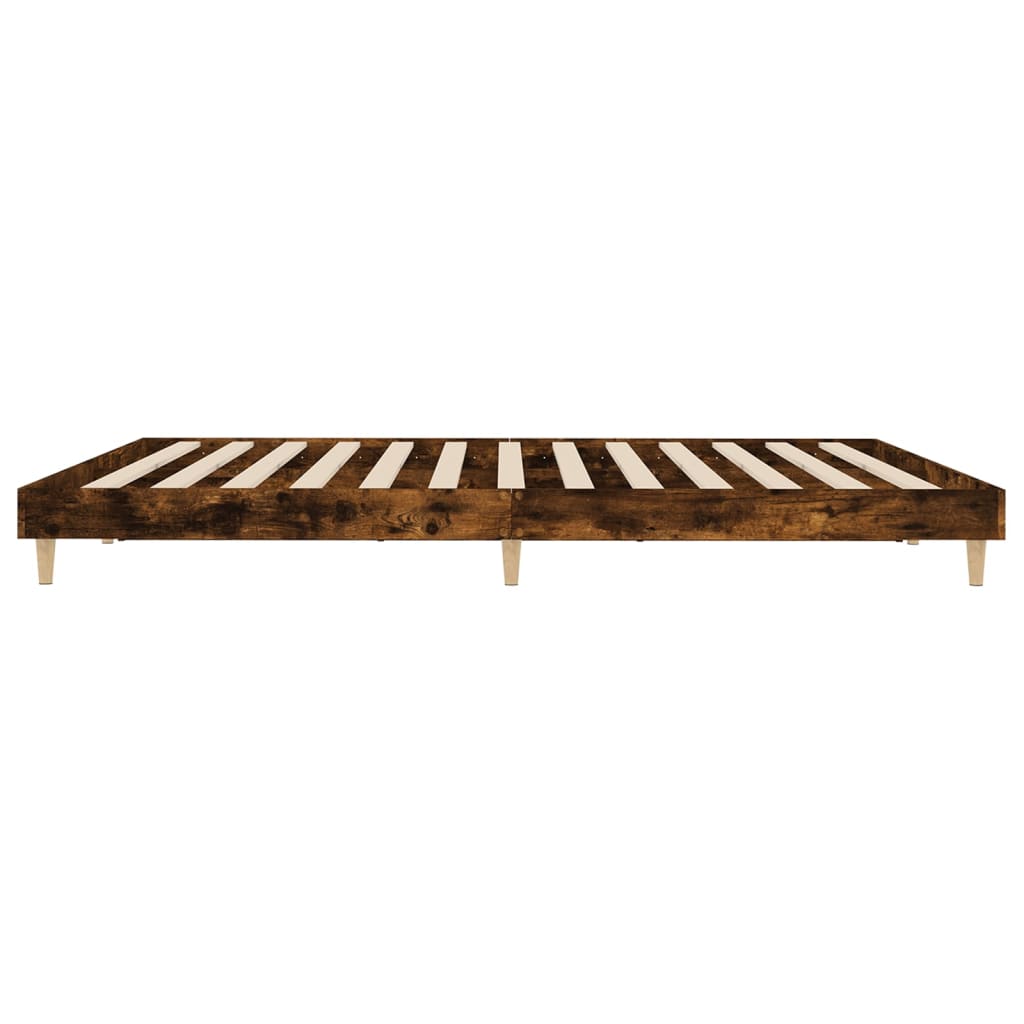 sengeramme uden madras 200x200 cm konstrueret træ røget eg