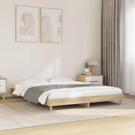 sengeramme 140x200 cm uden madras konstrueret træ sonoma-eg