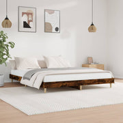 sengeramme 140x200 cm uden madras konstrueret træ røget eg