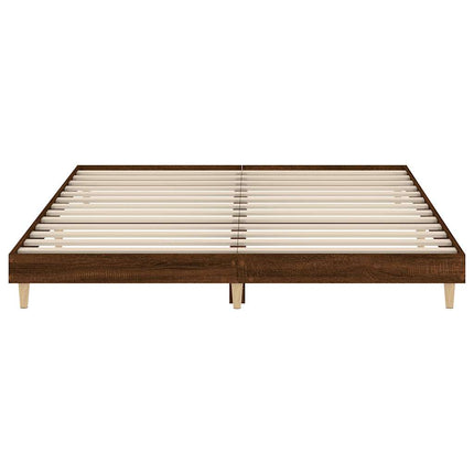 sengeramme 120x200 cm uden madras konstrueret træ brunt eg
