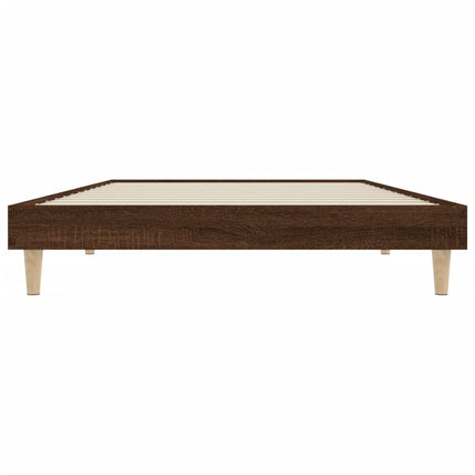 sengeramme 100x200 cm uden madras konstrueret træ brunt eg