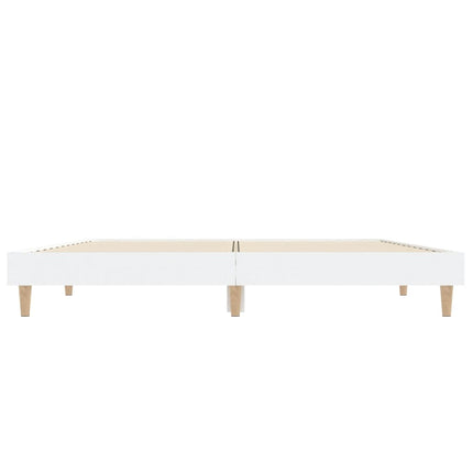 sengestel 135x190 cm konstrueret træ hvid