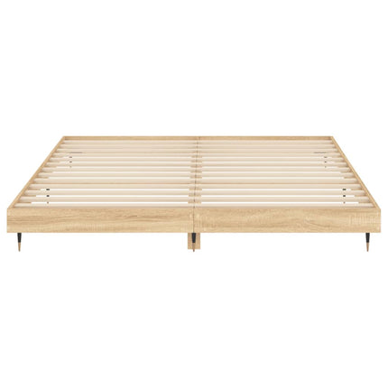 sengeramme uden madras 200x200 cm konstrueret træ sonoma-eg