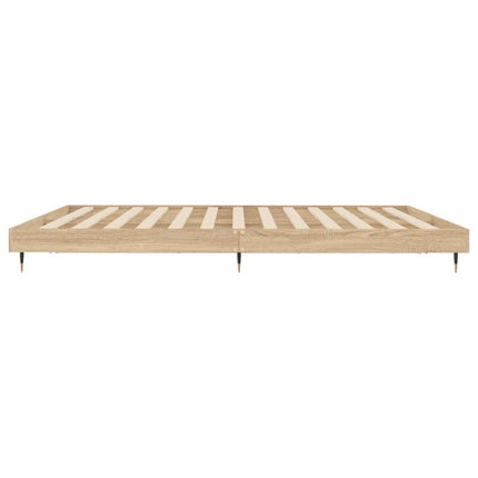sengeramme uden madras 200x200 cm konstrueret træ sonoma-eg