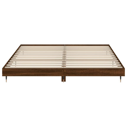 sengeramme uden madras 200x200 cm konstrueret træ brun eg
