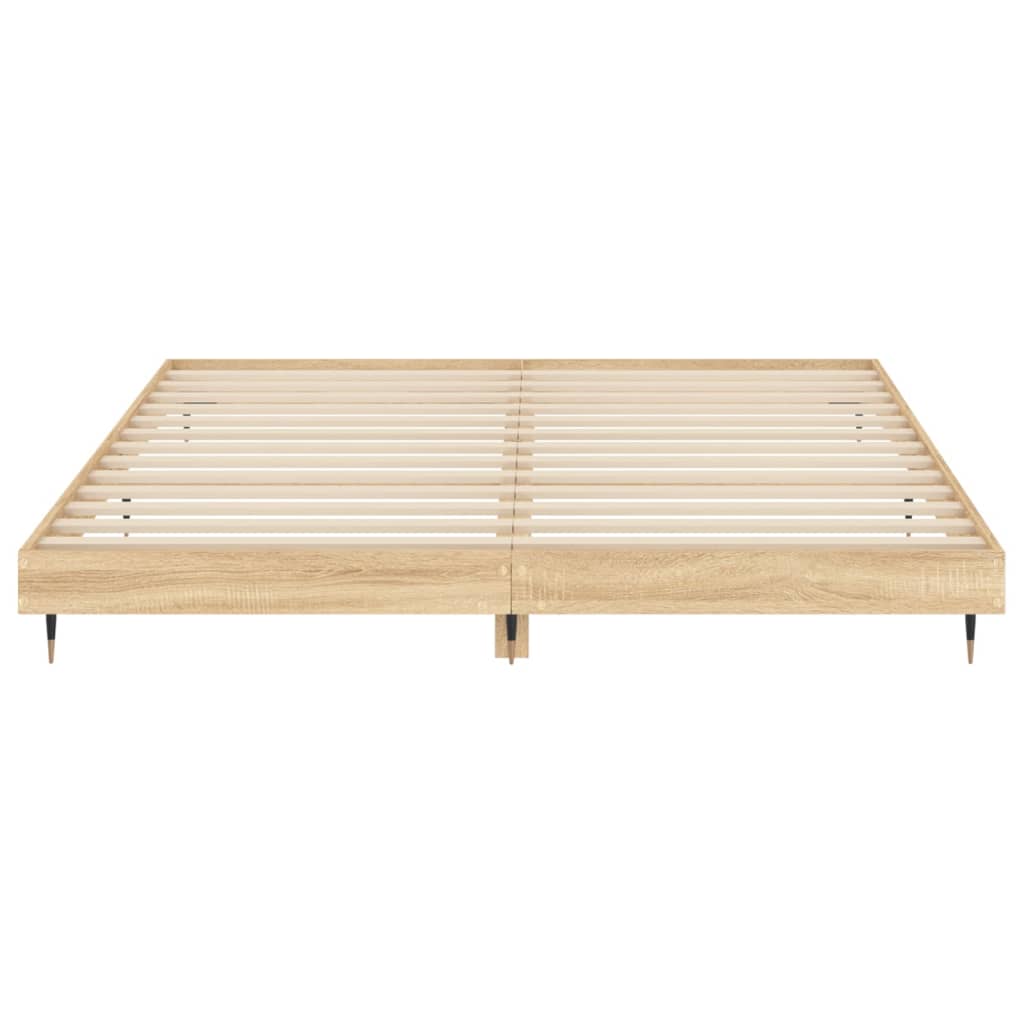 sengeramme 140x200 cm uden madras konstrueret træ sonoma-eg