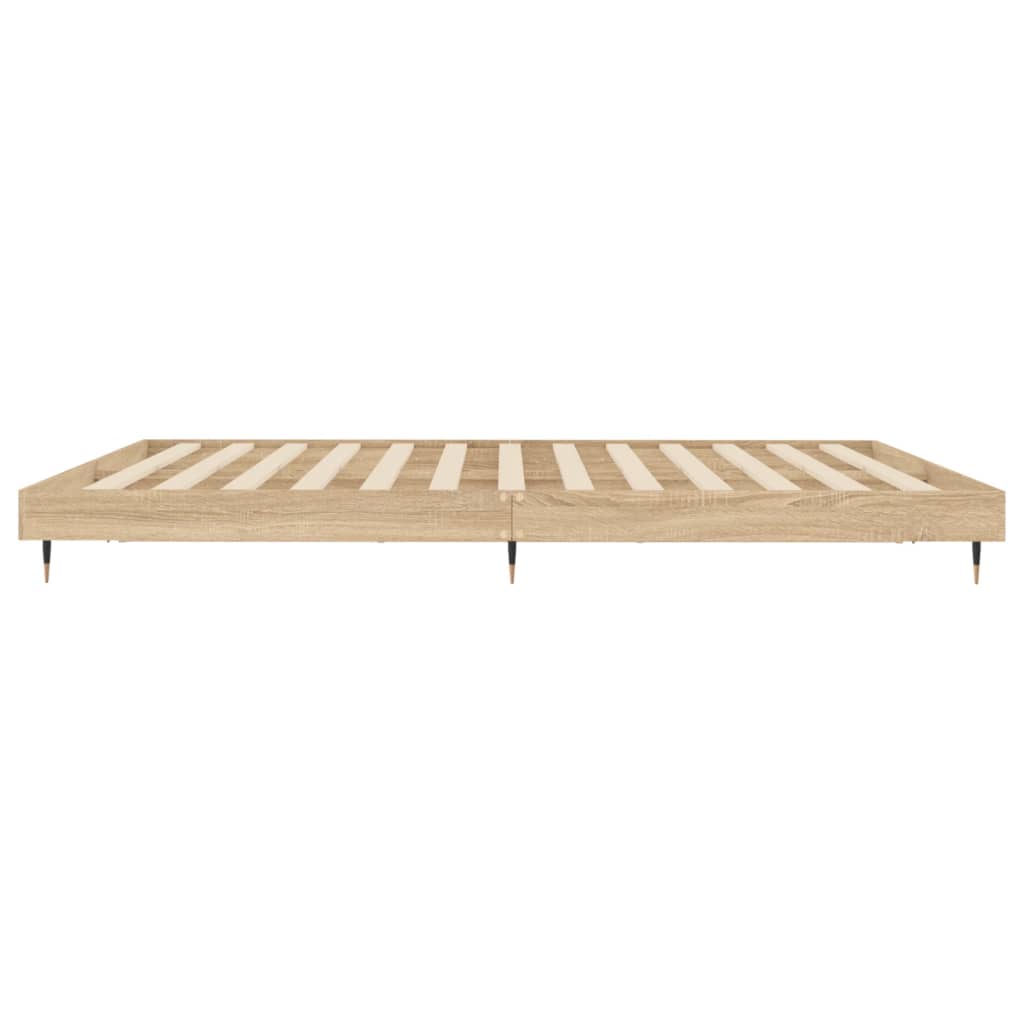 sengeramme 140x200 cm uden madras konstrueret træ sonoma-eg