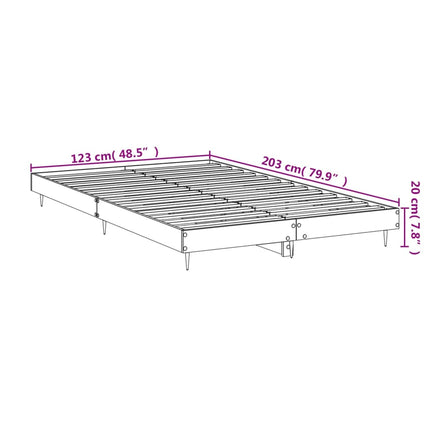sengeramme 120x200 cm uden madras konstrueret træ sonoma-eg