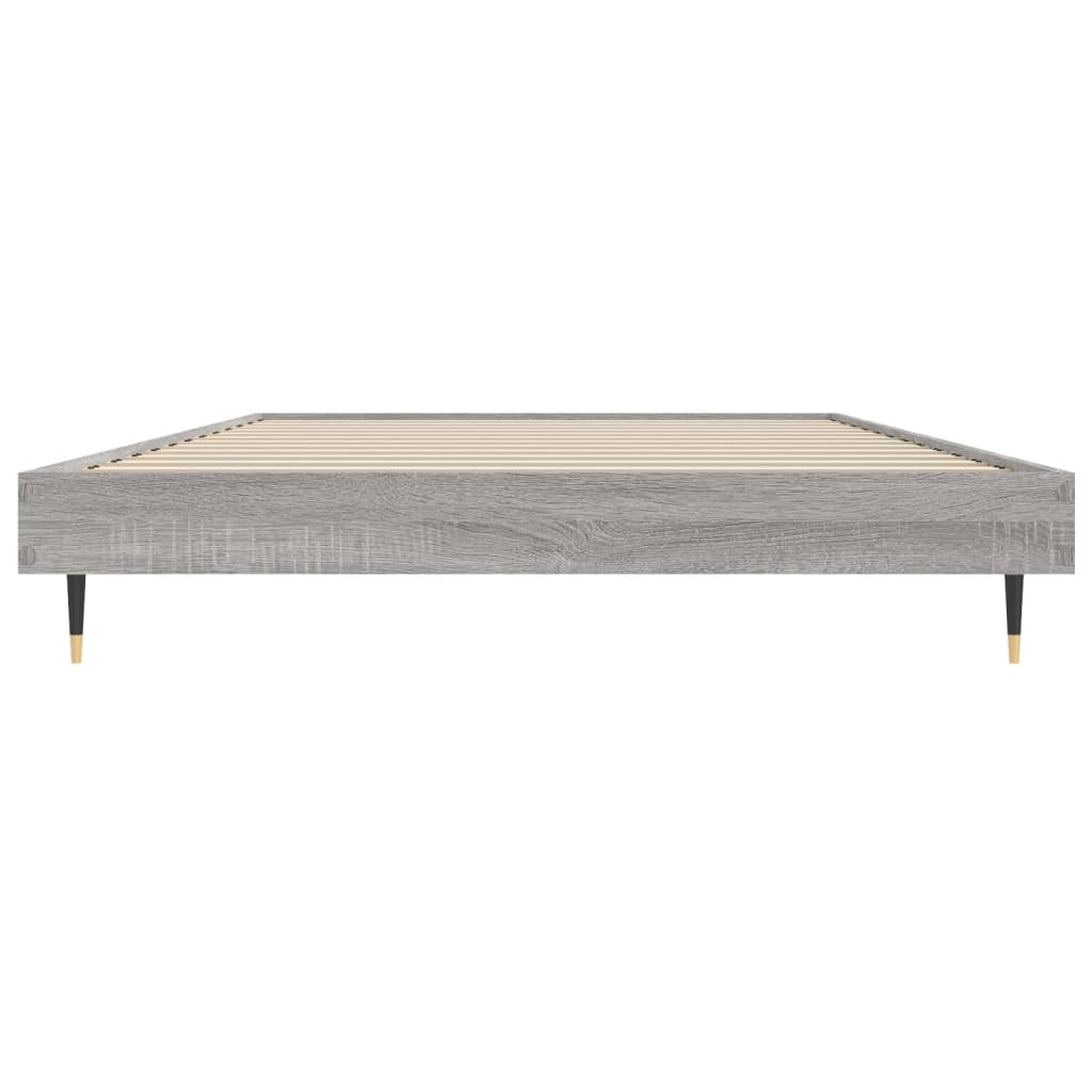 sengeramme 100x200 cm konstrueret træ grå sonoma-eg