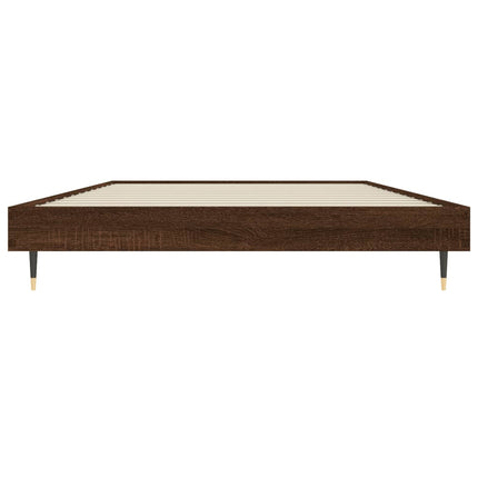sengeramme 100x200 cm uden madras konstrueret træ brunt eg