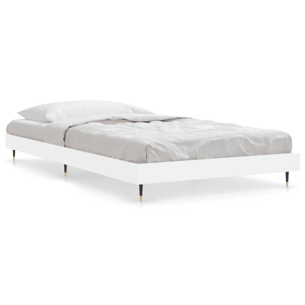 sengeramme 90x200 cm konstrueret træ hvid