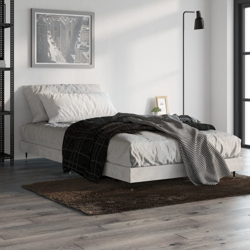 sengeramme 90x200 cm konstrueret træ betongrå