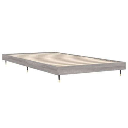 sengeramme 90x200 cm konstrueret træ grå sonoma-eg