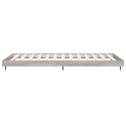 sengeramme 90x200 cm konstrueret træ grå sonoma-eg