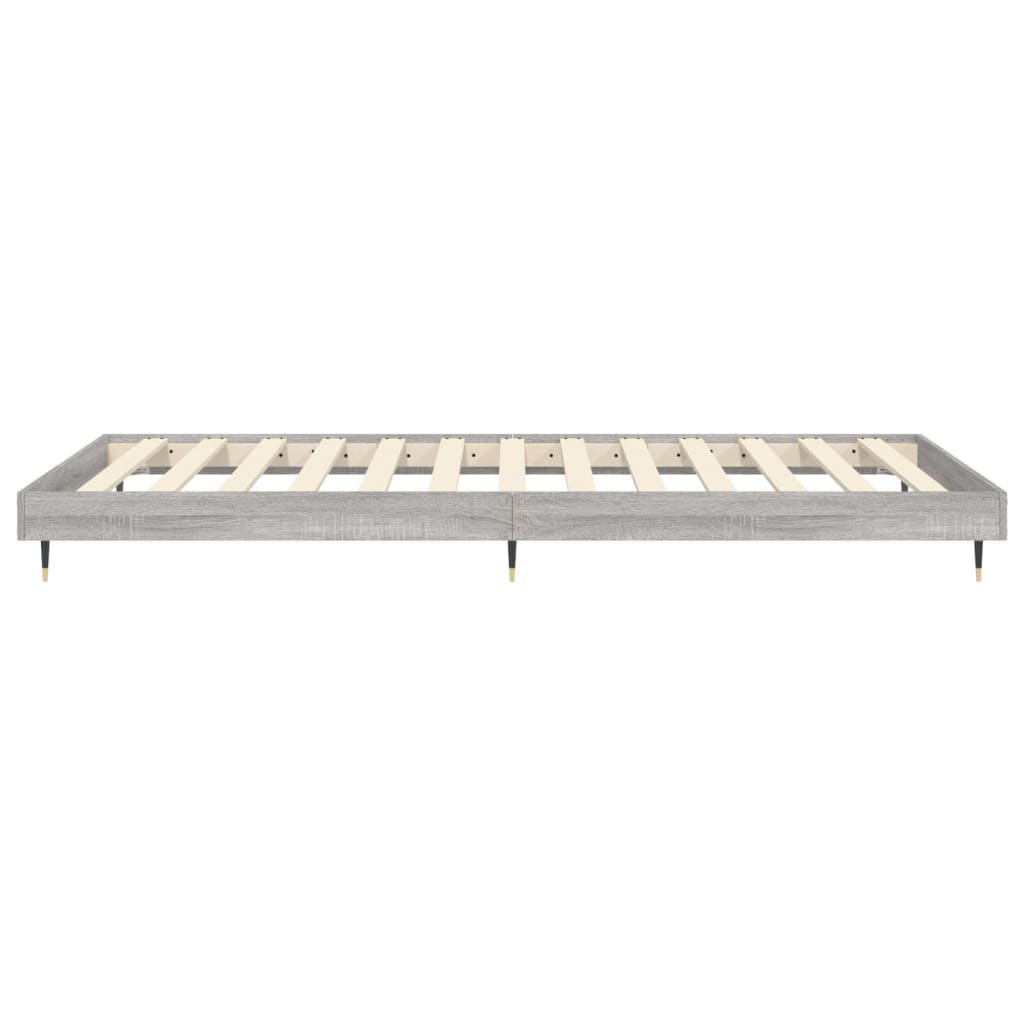 sengeramme 90x200 cm konstrueret træ grå sonoma-eg