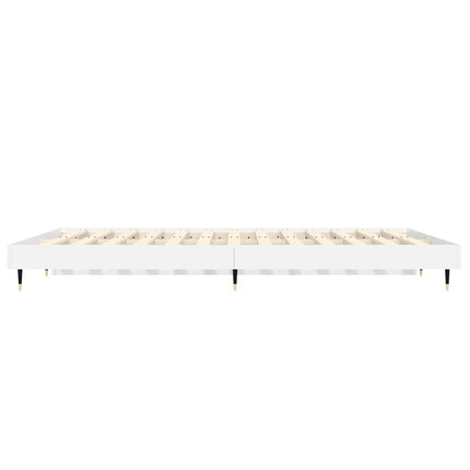 sengestel 140x190 cm konstrueret træ hvid