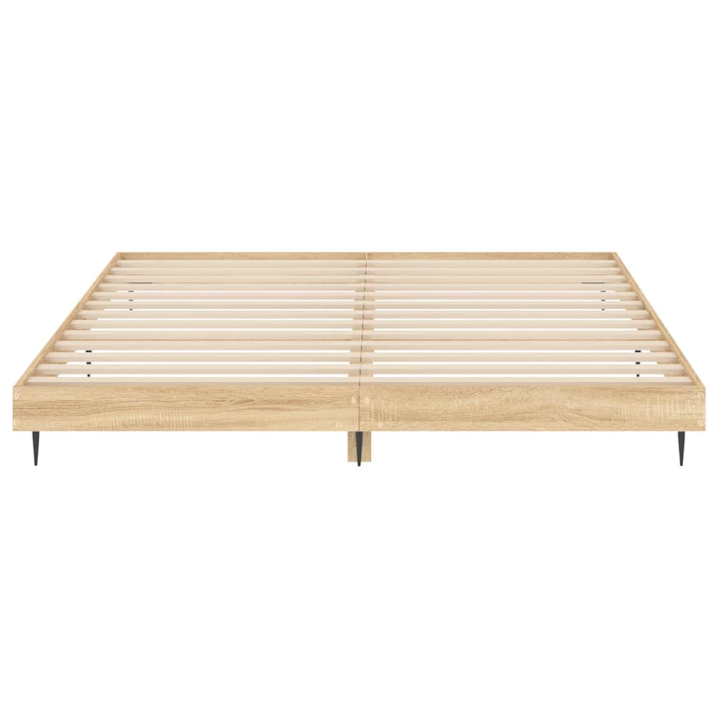 sengeramme uden madras 200x200 cm konstrueret træ sonoma-eg