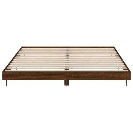 sengeramme uden madras 200x200 cm konstrueret træ brun eg