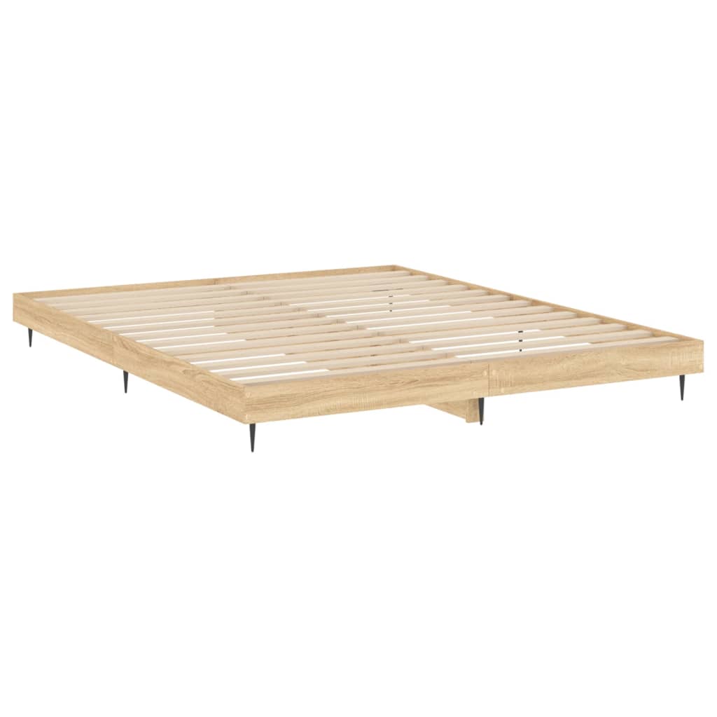 sengestel uden madras 180x200 cm konstrueret træ sonoma-eg