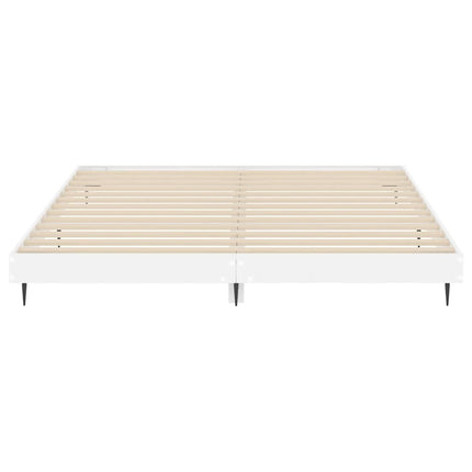sengestel 150x200 cm konstrueret træ hvid højglans