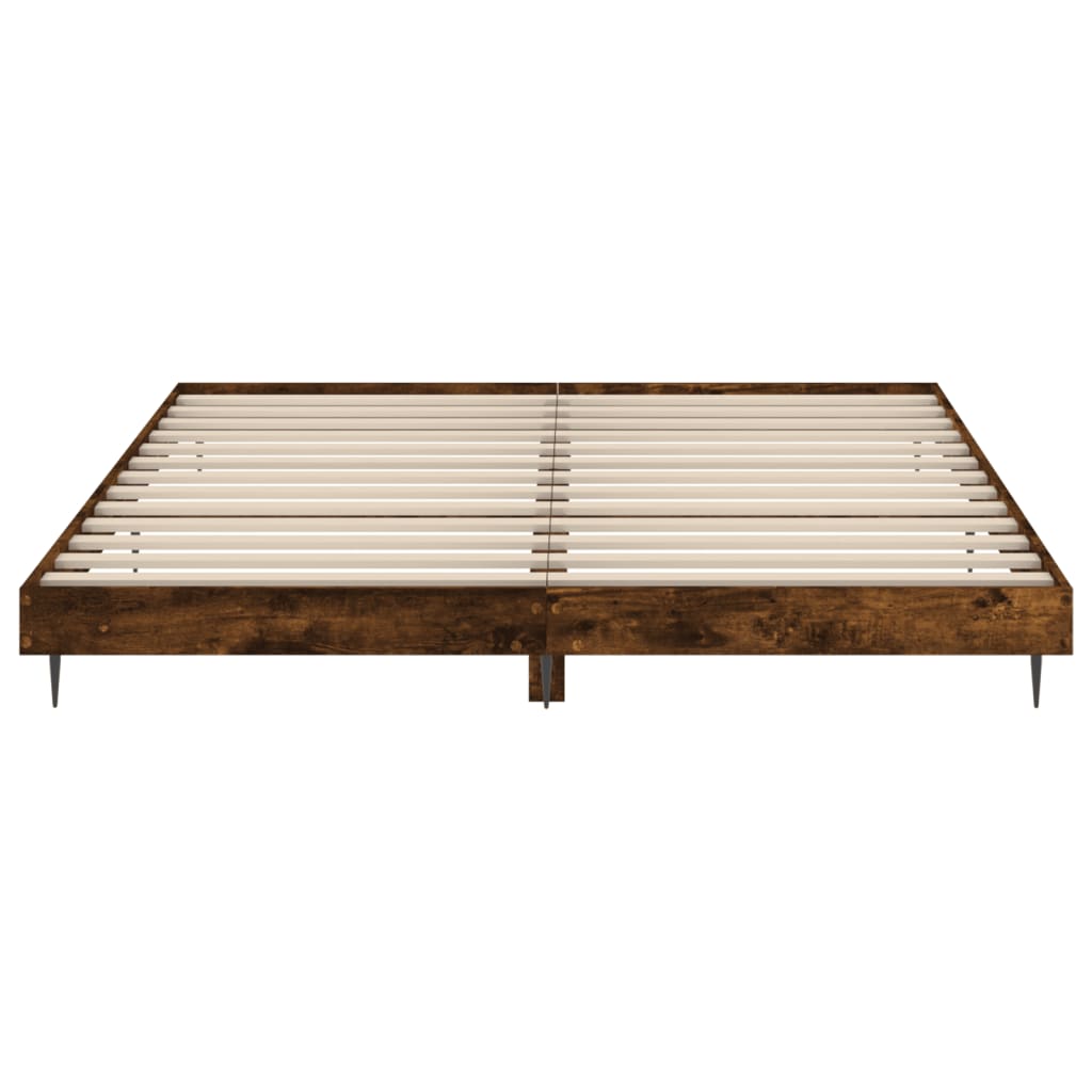 sengeramme 150x200 cm uden madras konstrueret træ røget eg
