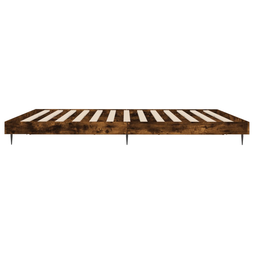 sengeramme 150x200 cm uden madras konstrueret træ røget eg