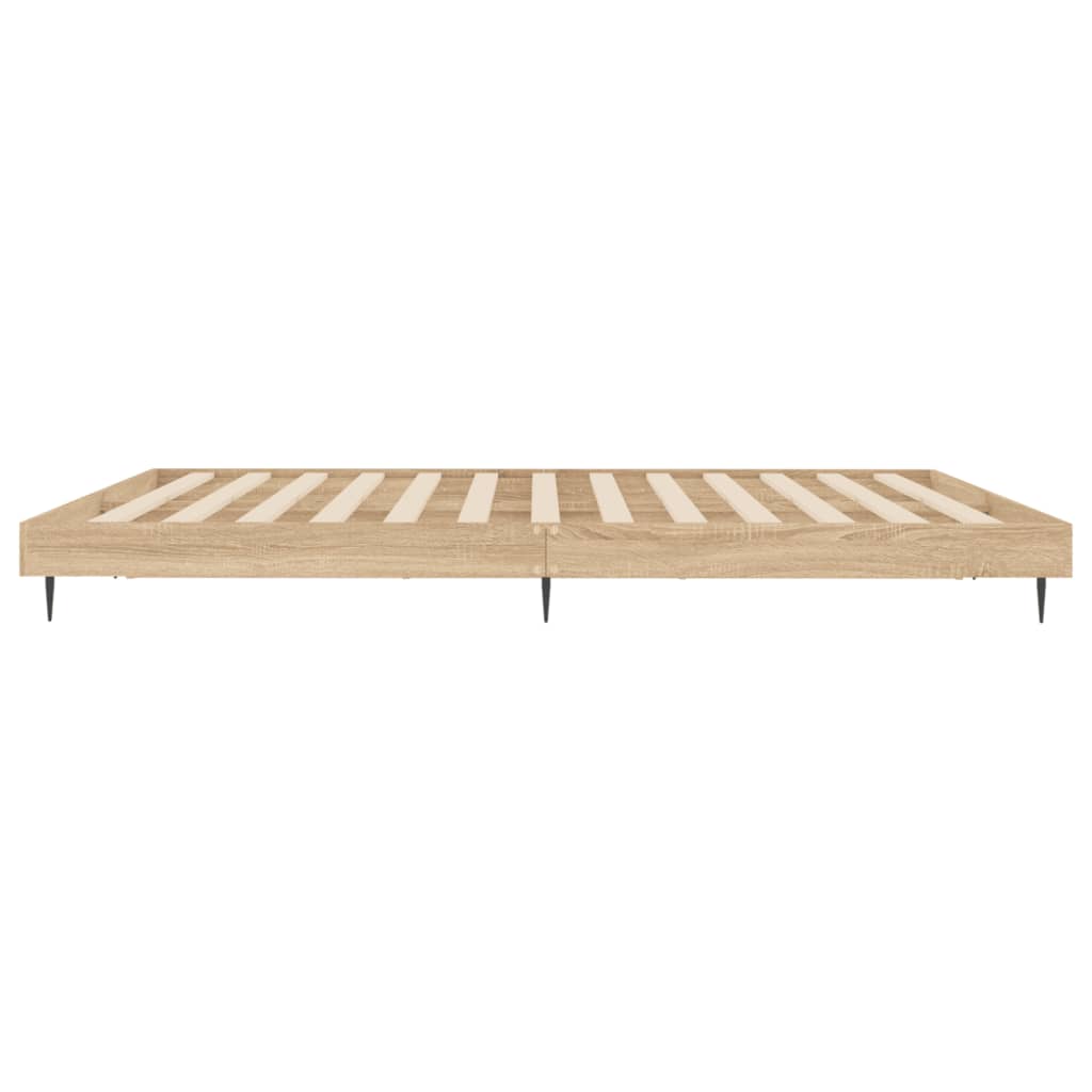 sengeramme 140x200 cm uden madras konstrueret træ sonoma-eg