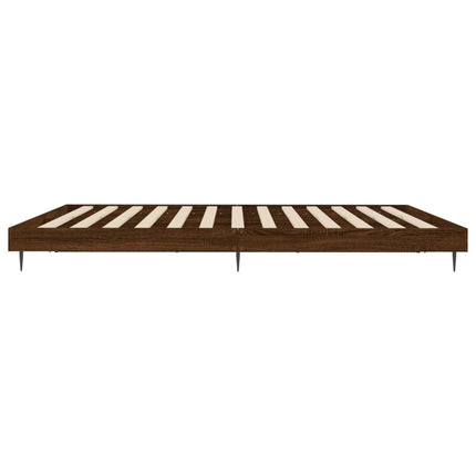 sengeramme 120x200 cm uden madras konstrueret træ brunt eg
